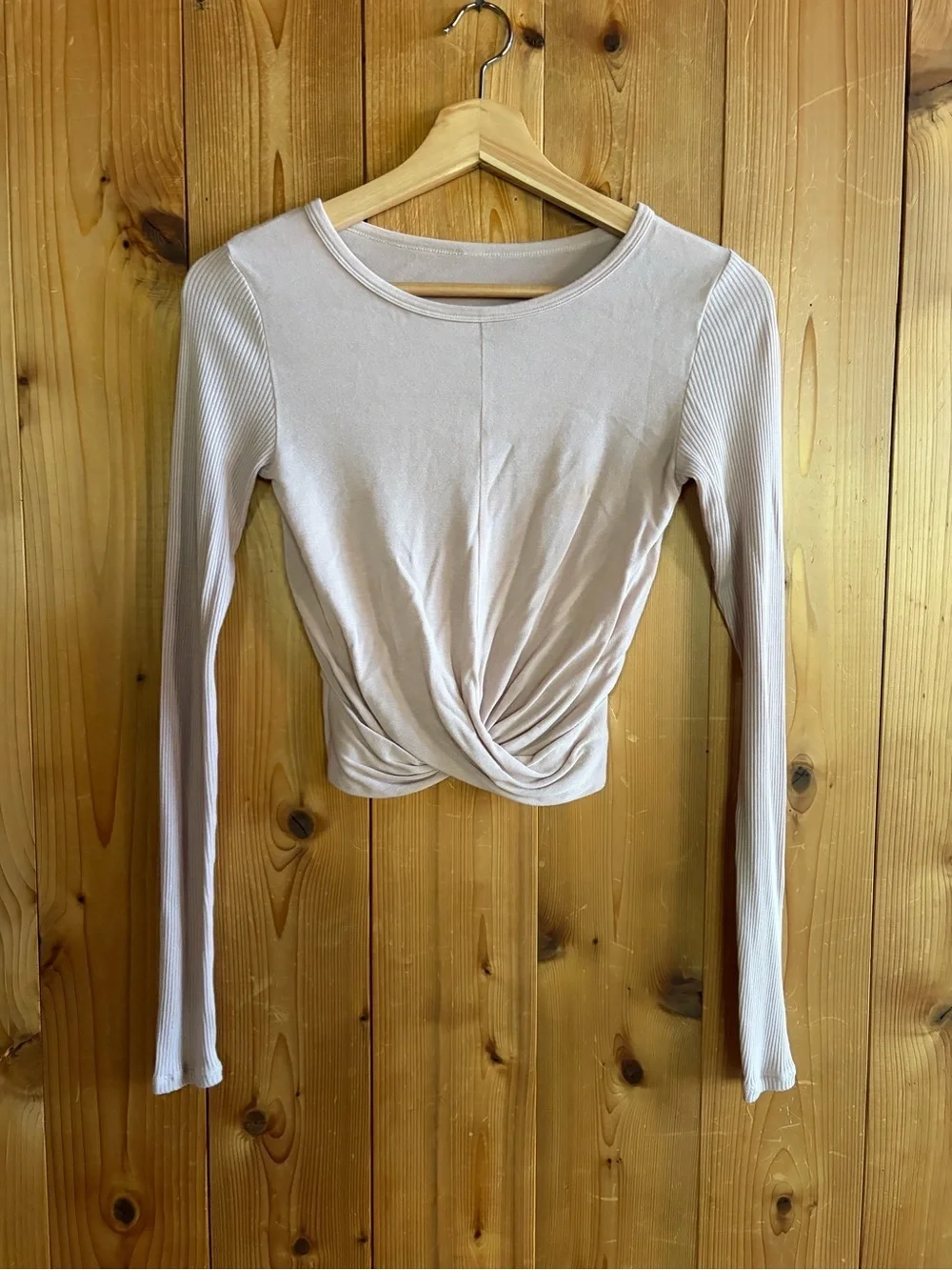 Alo Cover Long Sleeve Top in Dusty Pink